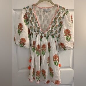 Asaba White Floral Blouse